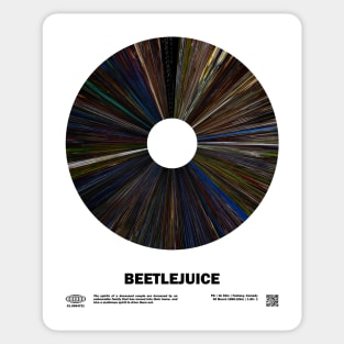 minimal_Beetle Juice Warp Barcode Movie Sticker